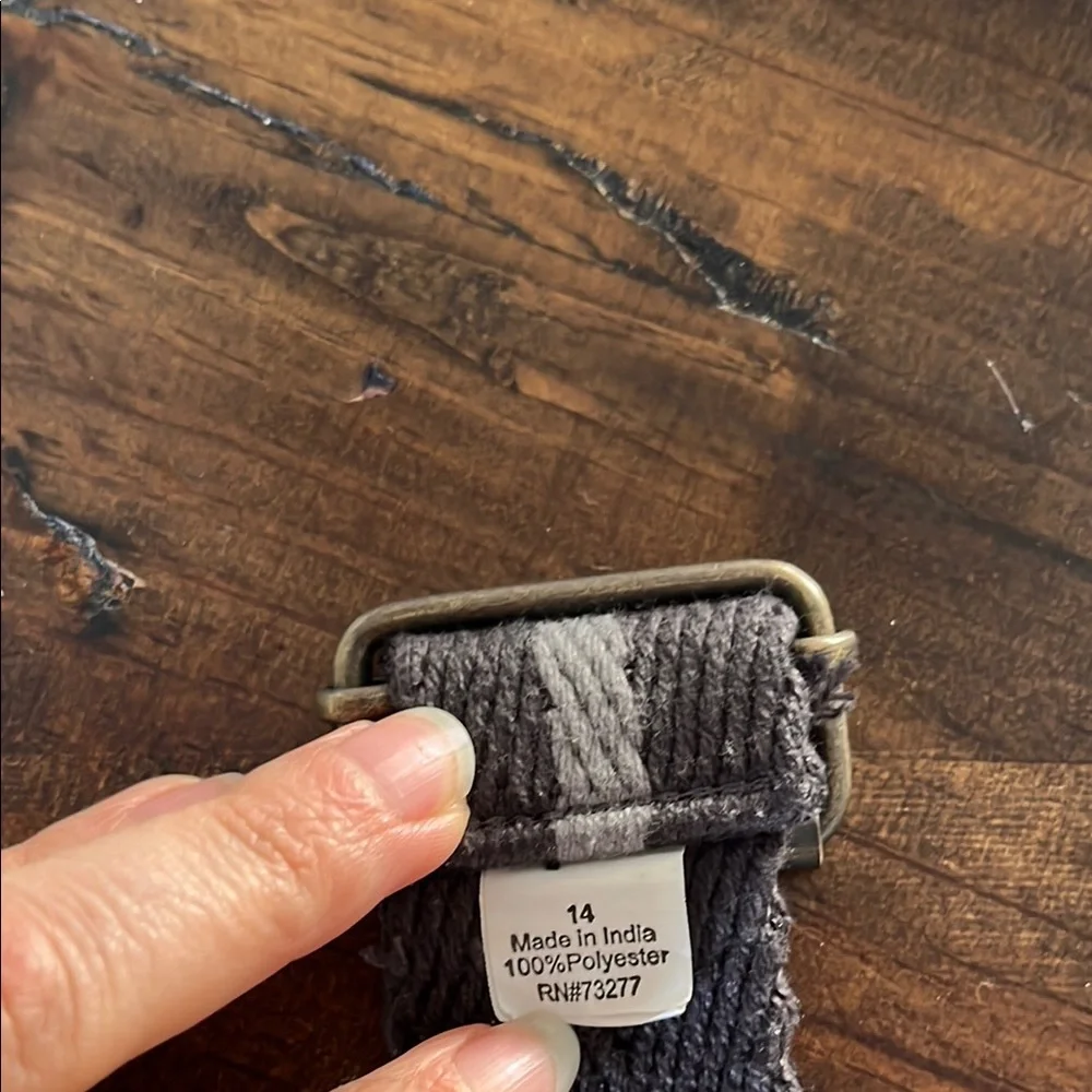 Gray fabric belt for boys
